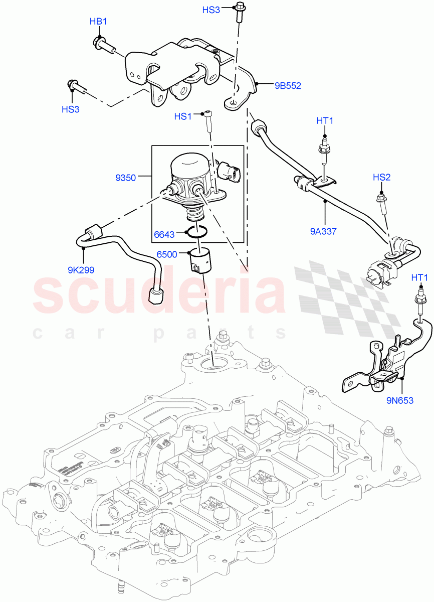 Fuel Injection Pump-Engine Mounted (Nitra Plant Build) (2.0L I4 High DOHC AJ200 Petrol, 2.0L AJ200P Hi PHEV) ((V) FROMM2000001) of Land Rover Land Rover Defender (2020+) [2.0 Turbo Petrol AJ200P]