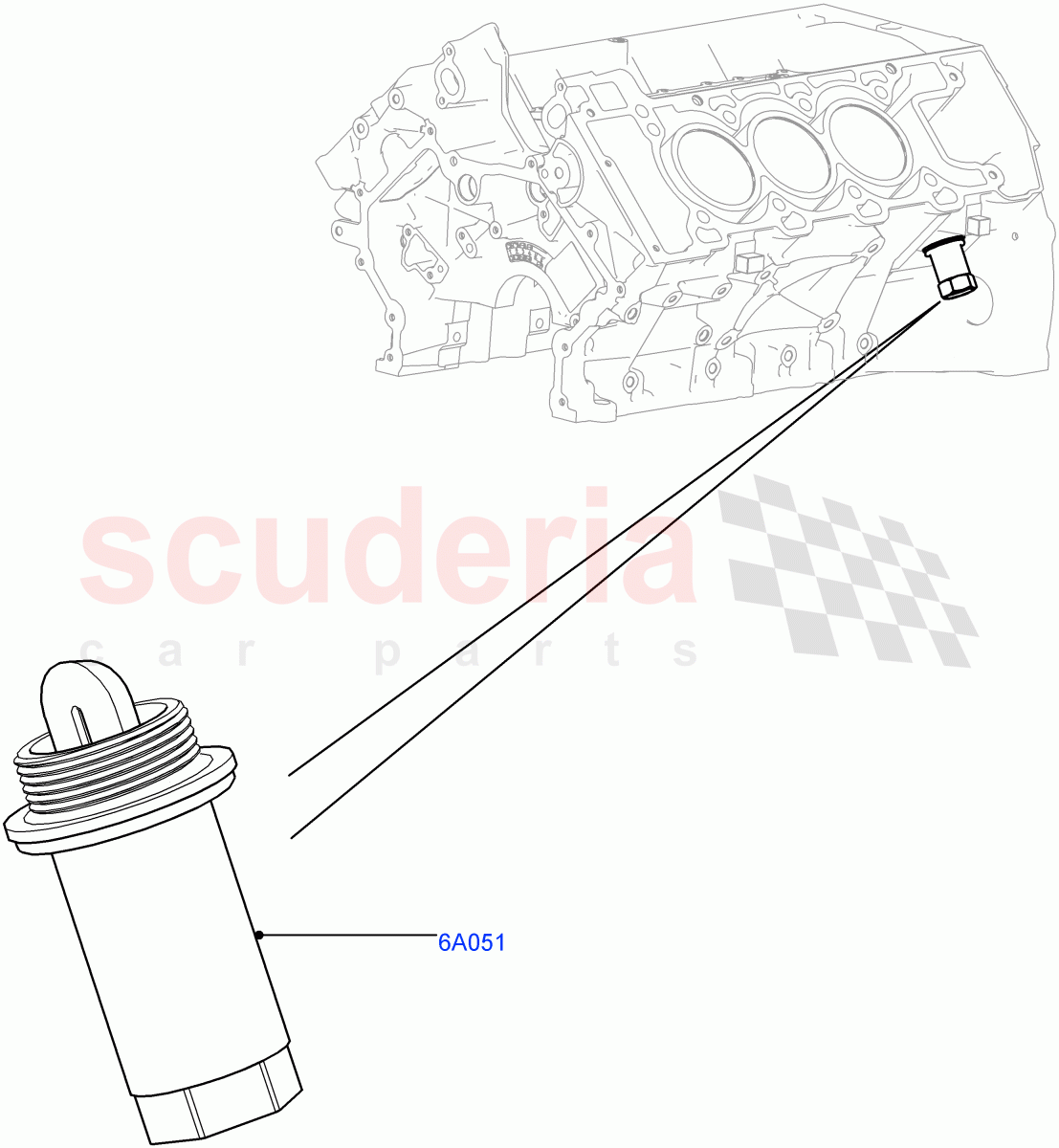 Engine Heater (3.0L DOHC GDI SC V6 PETROL, Immersion Heater - 700W / 110V) ((V) FROMEA000001) of Land Rover Land Rover Discovery 4 (2010-2016) [3.0 DOHC GDI SC V6 Petrol]
