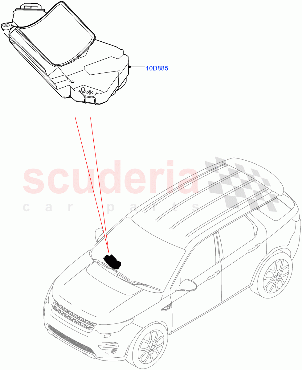 Head Up Display Module(Changsu (China),Head Up Display)((V)FROMHG347884) of Land Rover Land Rover Discovery Sport (2015+) [2.2 Single Turbo Diesel]