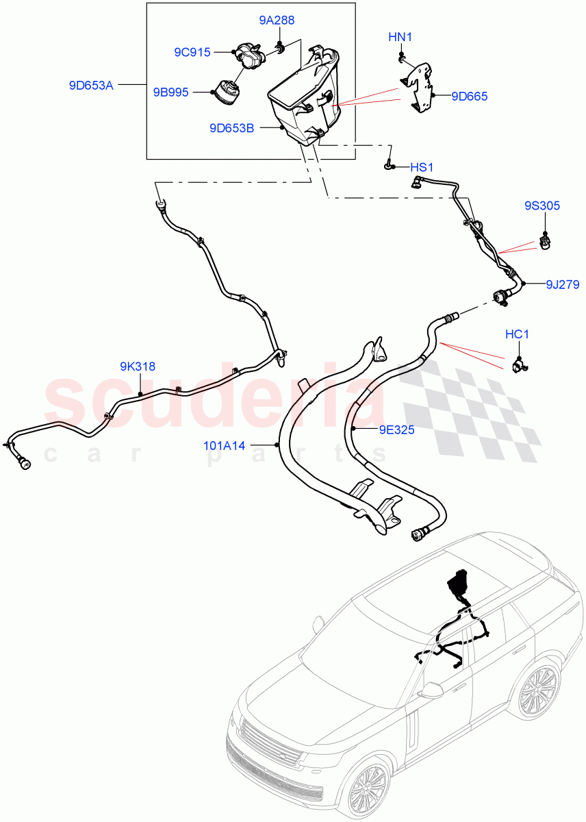 Carbon Canister(4.4 V8 Turbo Petrol (NC10),Pet Tank With Leak Det - Lrg Filter,Petrol Tank With Leak Detection) of Land Rover Land Rover Range Rover (2022+) [4.4 V8 Turbo Petrol NC10]