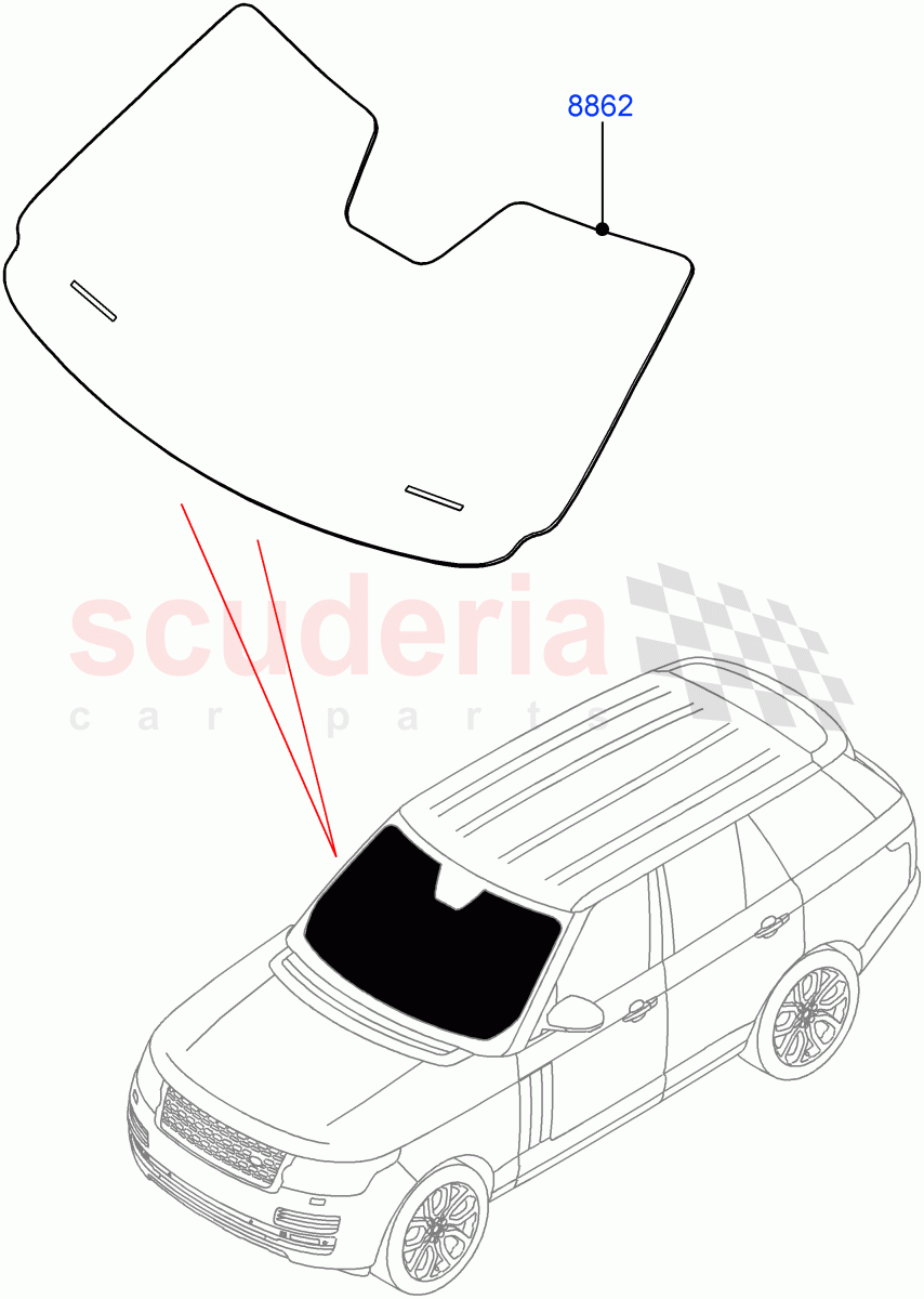 Touring Accessories(Sun Blinds)((+)"CDN/USA")((V)FROMJA000001) of Land Rover Land Rover Range Rover (2012-2021) [3.0 Diesel 24V DOHC TC]