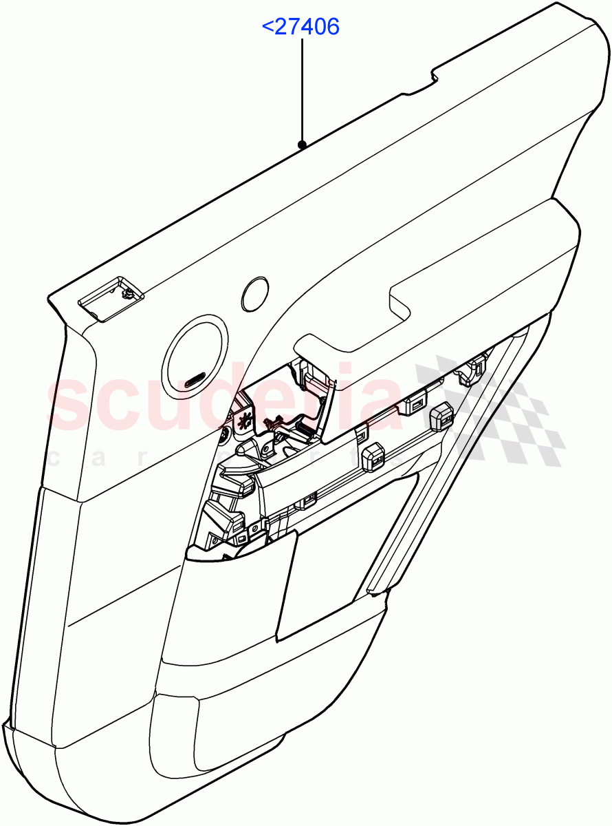 Rear Door Trim Panels((V)TOHA999999) of Land Rover Land Rover Range Rover (2012-2021) [3.0 DOHC GDI SC V6 Petrol]