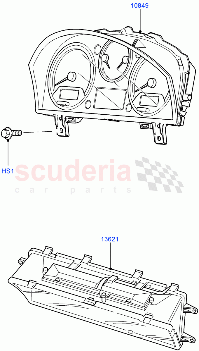 Instrument Cluster ((V) TO9A999999) of Land Rover Land Rover Range Rover Sport (2005-2009) [2.7 Diesel V6]