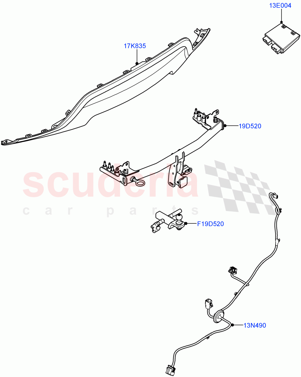 Towing Equipment((+)"AUS/NZ") of Land Rover Land Rover Range Rover Evoque (2019+) [2.0 Turbo Diesel AJ21D4]