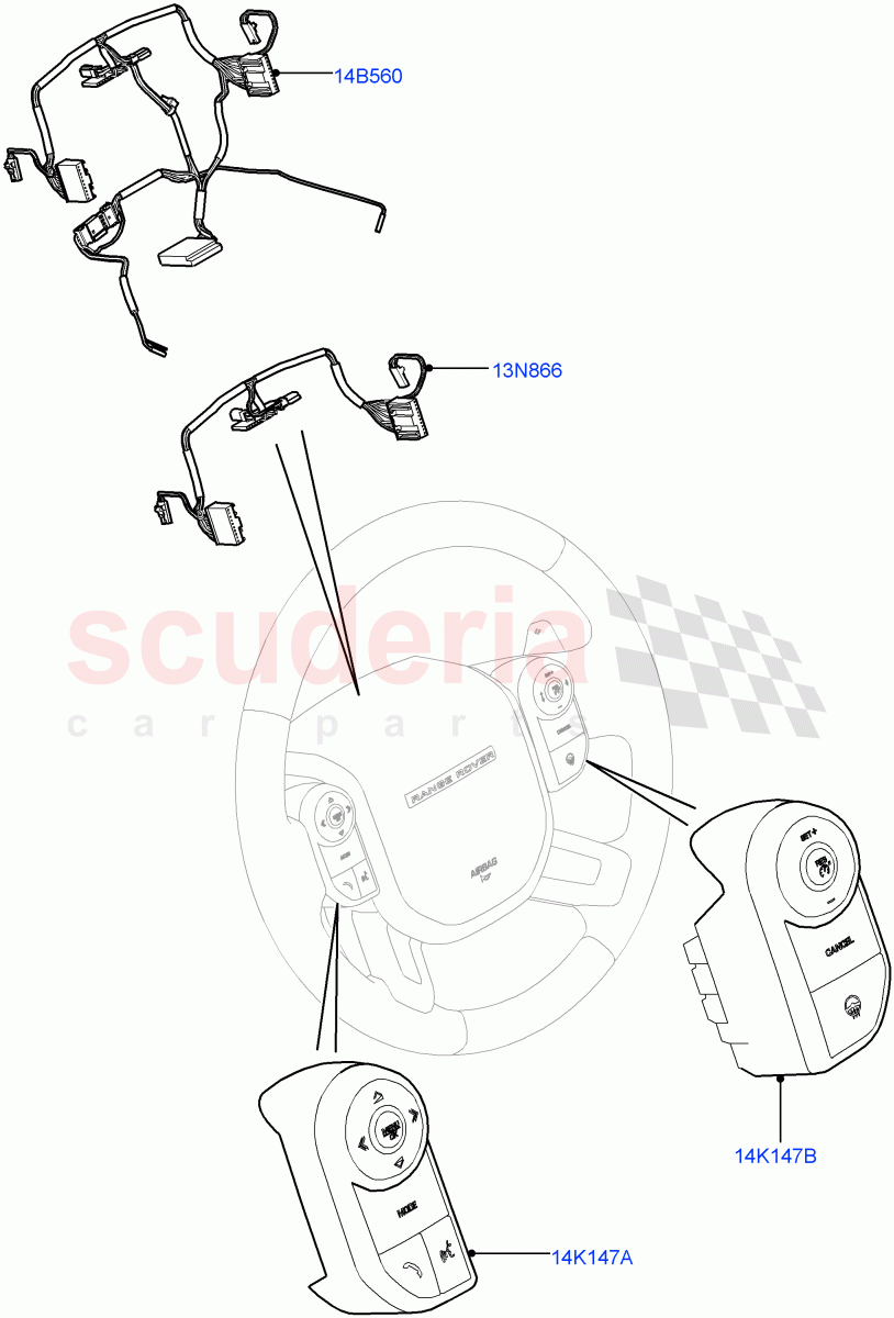 Switches(Steering Wheel) of Land Rover Land Rover Range Rover (2012-2021) [2.0 Turbo Petrol GTDI]