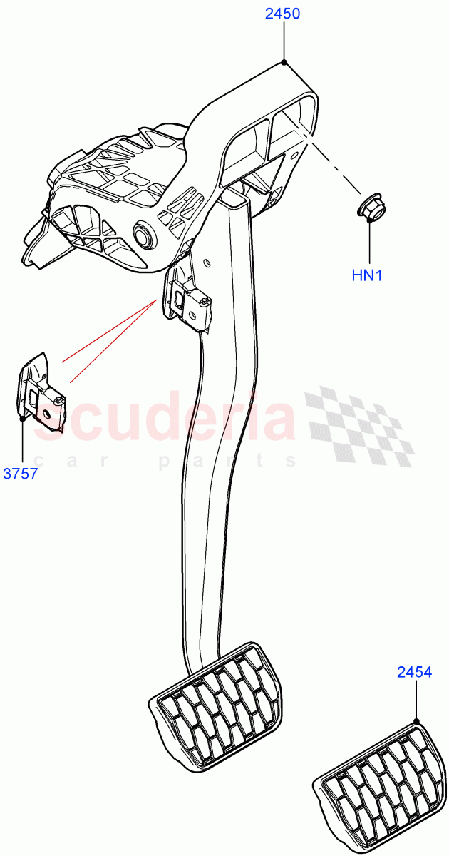 Brake And Clutch Controls((V)FROMMA000001) of Land Rover Land Rover Range Rover Velar (2017+) [3.0 DOHC GDI SC V6 Petrol]