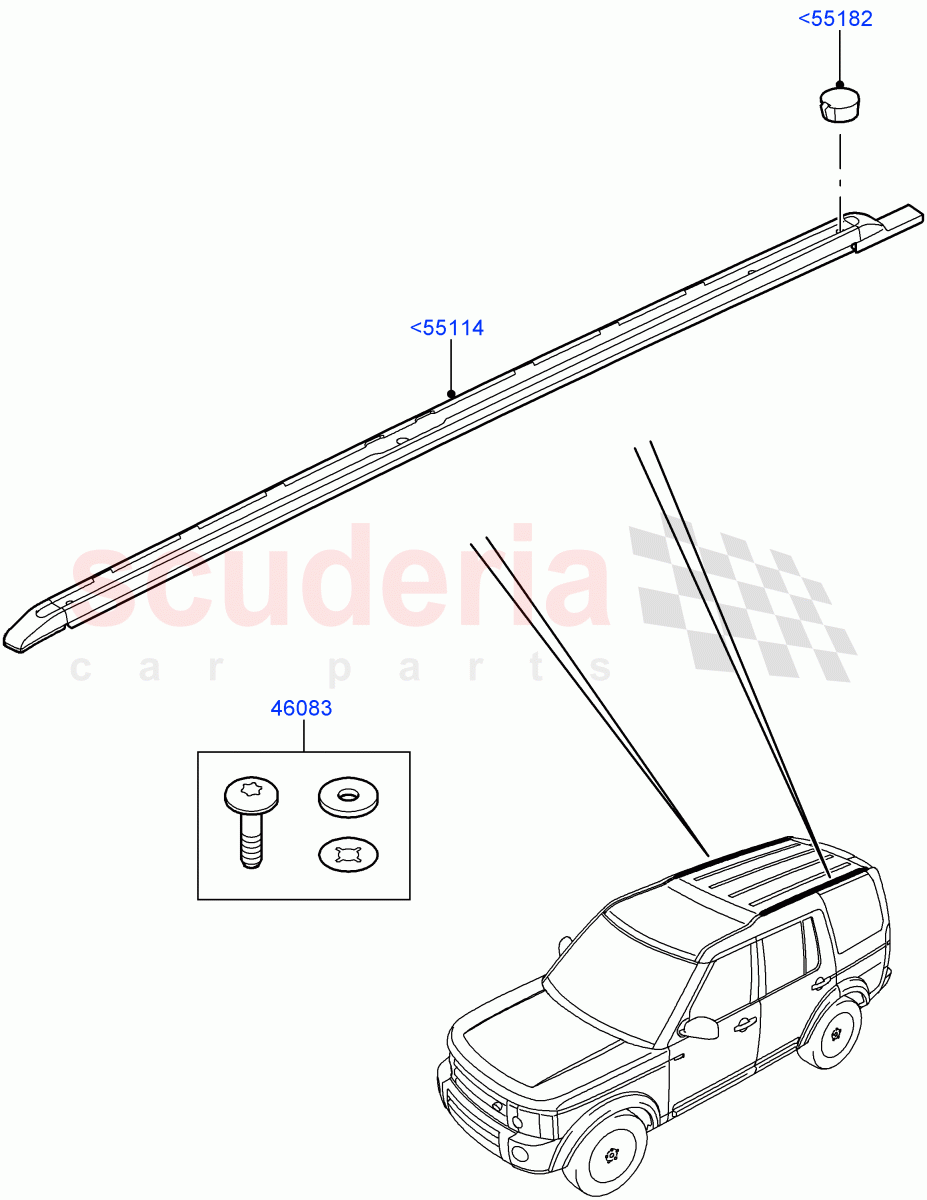 Roof Rack Systems(With Roof Rails)((V)FROMAA000001) of Land Rover Land Rover Discovery 4 (2010-2016) [4.0 Petrol V6]