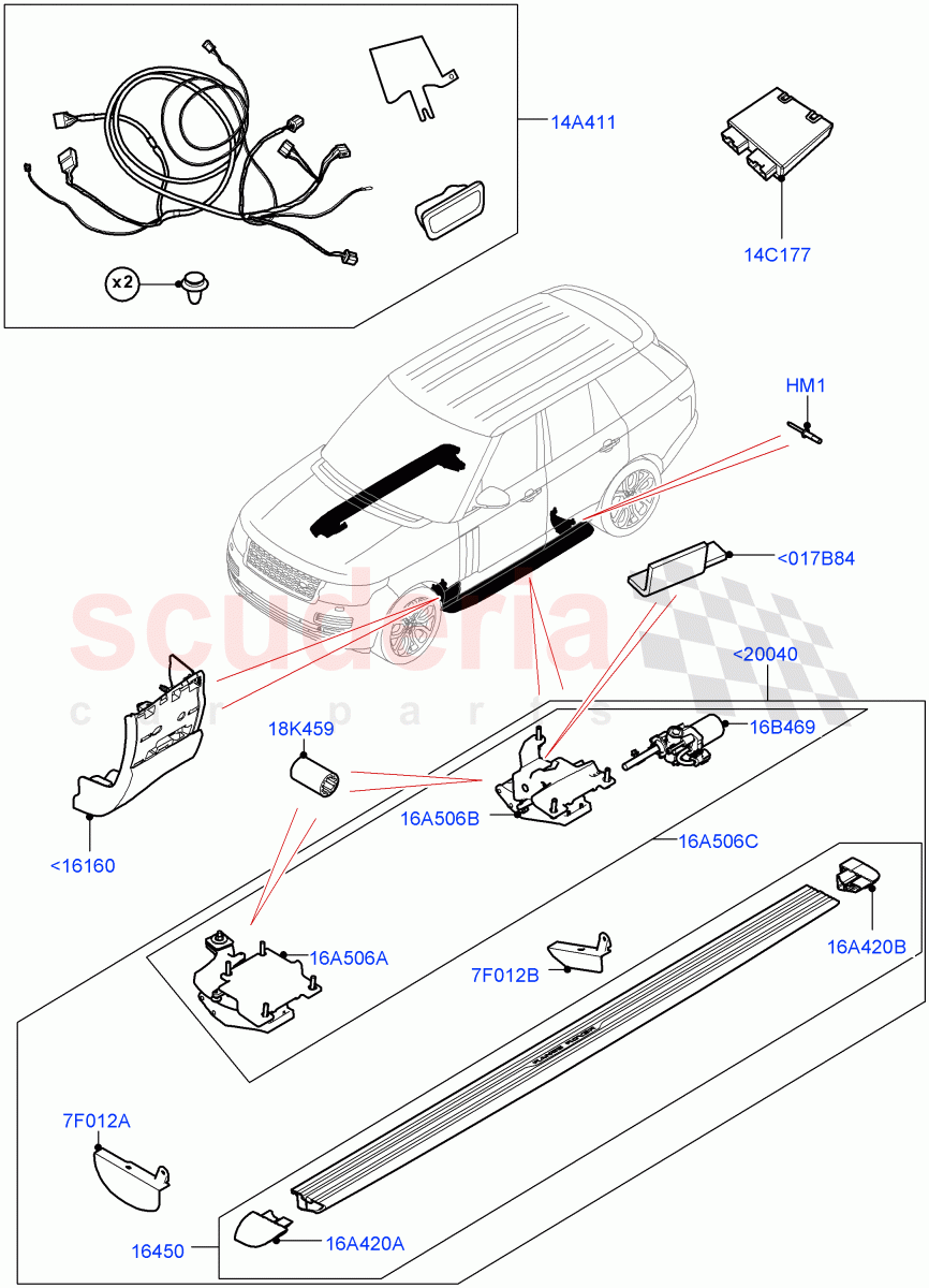 Side Steps And Tubes(Power Deployable, Accessory)((V)TOKA999999) of Land Rover Land Rover Range Rover (2012-2021) [5.0 OHC SGDI SC V8 Petrol]