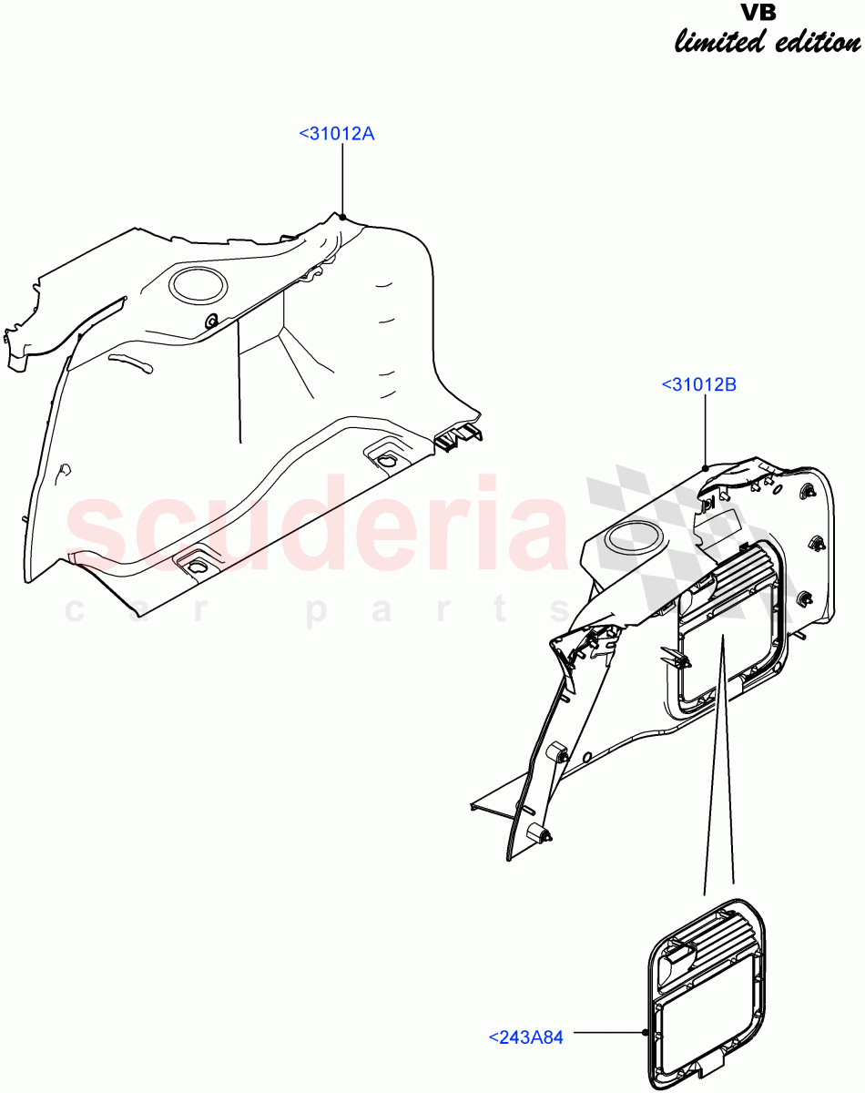 Side Trim(Luggage Compartment)(Victoria Beckham Limited Edition,Halewood (UK)) of Land Rover Land Rover Range Rover Evoque (2012-2018) [2.0 Turbo Diesel]