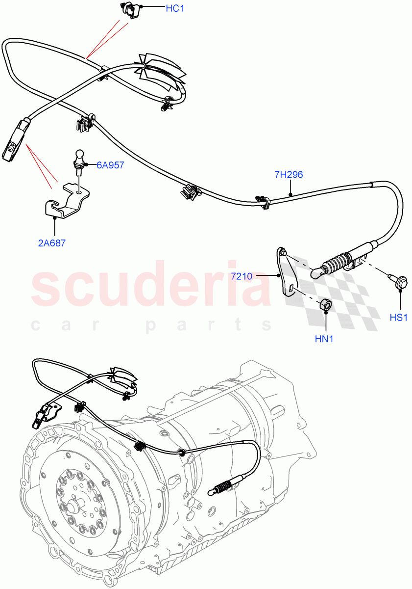 Gear Change-Automatic Transmission(3.0L AJ20D6 Diesel High,8 Speed Auto Trans ZF 8HP76)((V)FROMMA000001) of Land Rover Land Rover Range Rover Velar (2017+) [2.0 Turbo Petrol AJ200P]