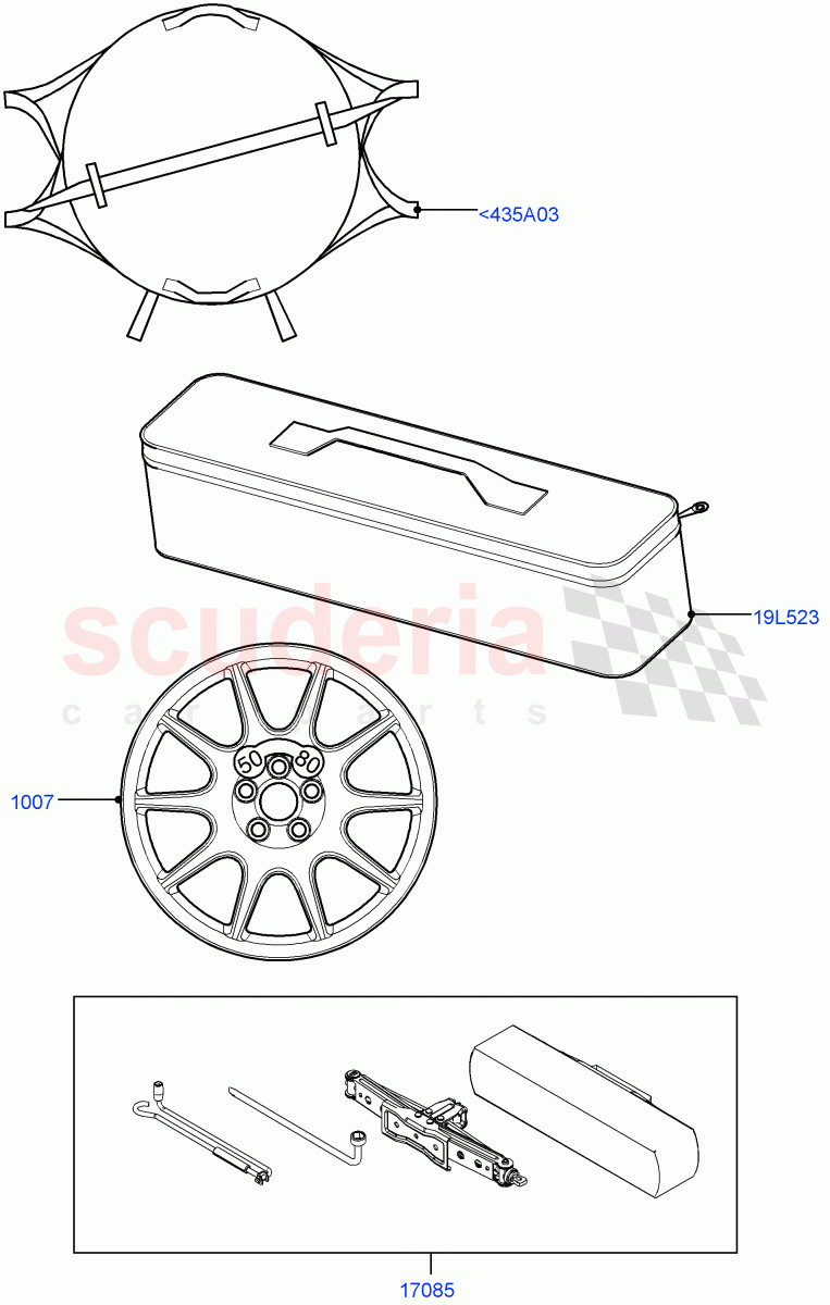 Accessory Wheels(Spare wheel kit) of Land Rover Land Rover Range Rover (2012-2021) [3.0 Diesel 24V DOHC TC]