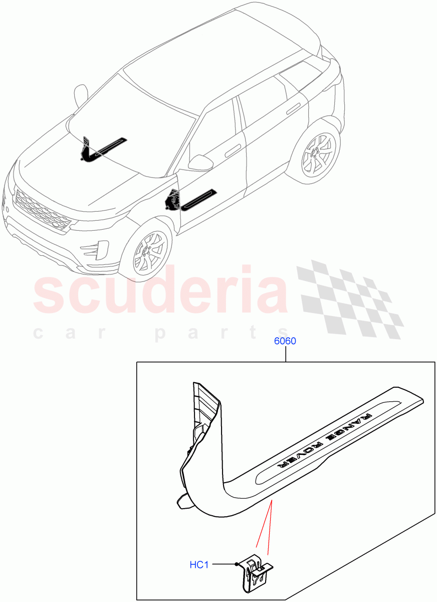 Door Sill Finishers(Itatiaia (Brazil)) of Land Rover Land Rover Range Rover Evoque (2019+) [2.0 Turbo Diesel AJ21D4]