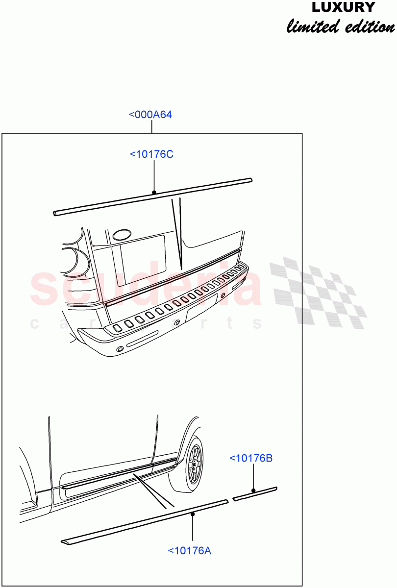 Body Mouldings((V)FROMCA000001) of Land Rover Land Rover Discovery 4 (2010-2016) [4.0 Petrol V6]