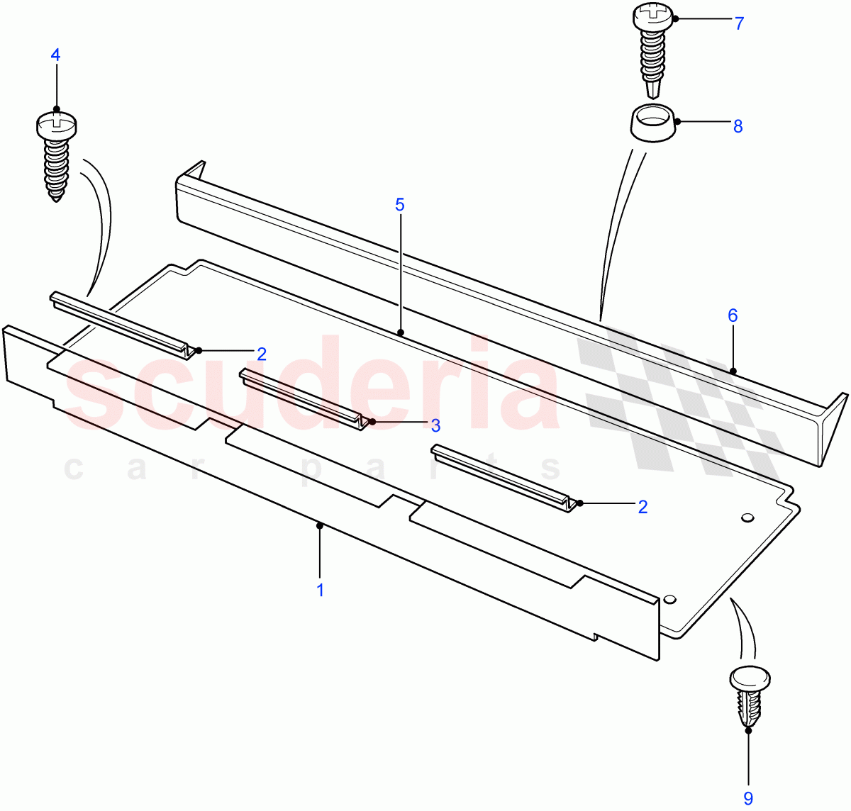 Carpets-Intermediate Floor (Crew Cab Pick Up, 110" Wheelbase, 130" Wheelbase, Station Wagon - 5 Door) ((V) FROM7A000001) of Land Rover Land Rover Defender (2007-2016)