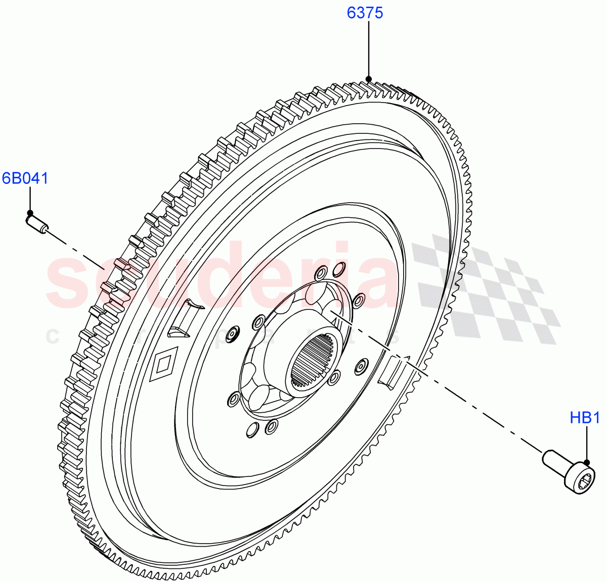 Flywheel(2.0L AJ200P Hi PHEV)((V)FROML2000001) of Land Rover Land Rover Defender (2020+) [2.0 Turbo Petrol AJ200P]