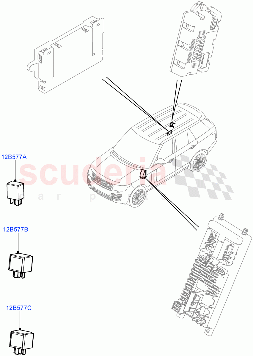 Relays of Land Rover Land Rover Range Rover (2012-2021) [5.0 OHC SGDI SC V8 Petrol]