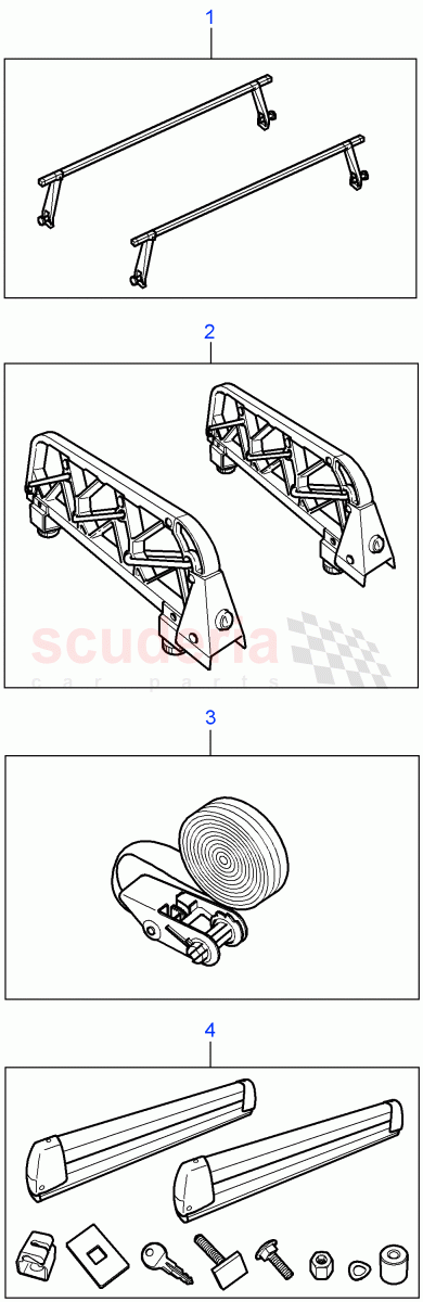 Roof Bars & Roof Equipment ((V) FROM7A000001) of Land Rover Land Rover Defender (2007-2016)