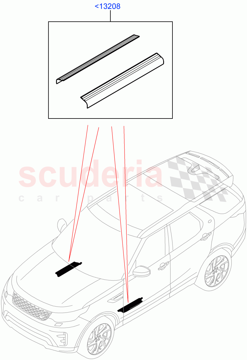 Door Sill Finishers(Nitra Plant Build, Solihull Plant Build) of Land Rover Land Rover Discovery 5 (2017+) [3.0 I6 Turbo Petrol AJ20P6]