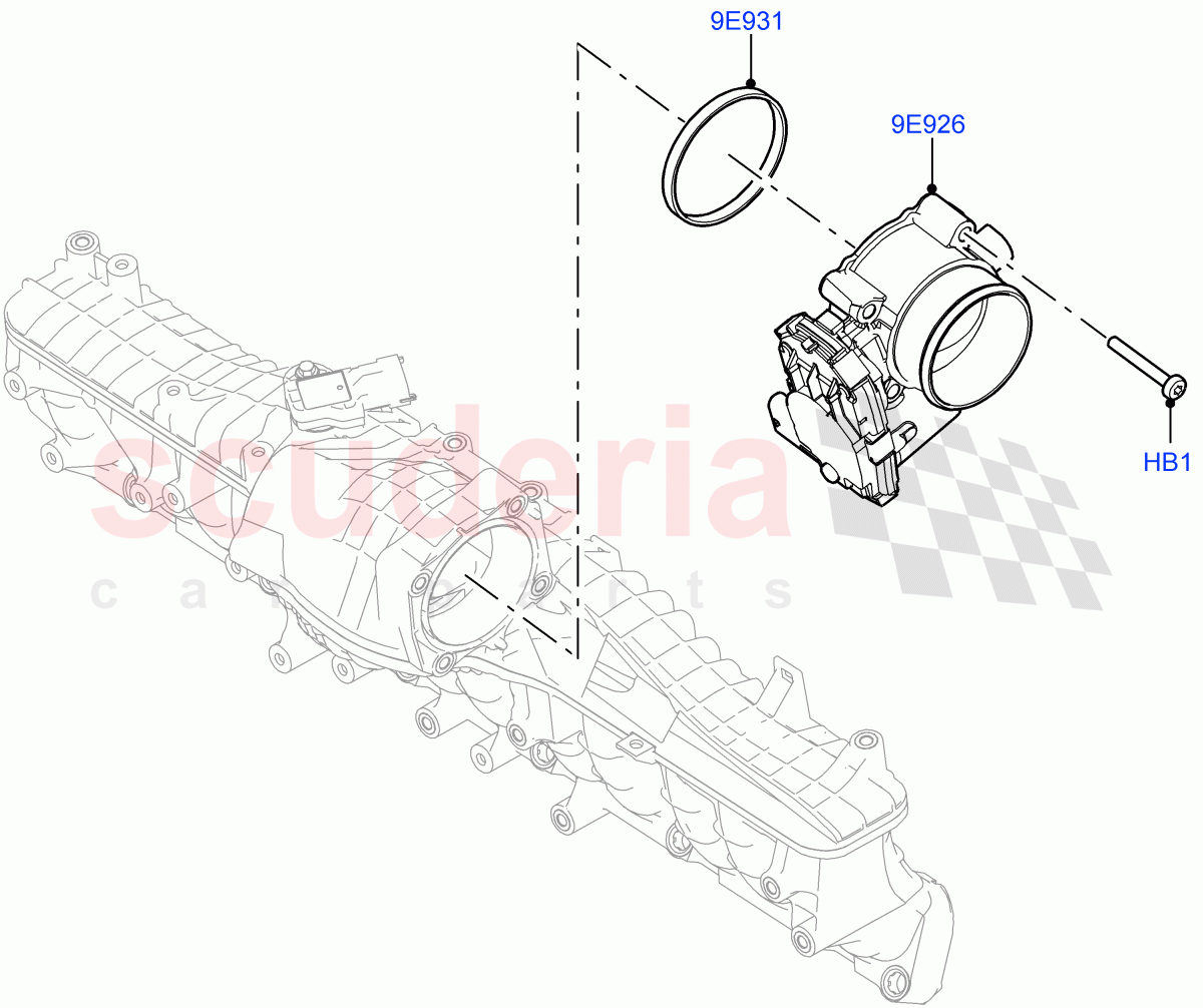 Throttle Housing(3.0L AJ20D6 Diesel High) of Land Rover Land Rover Range Rover (2022+) [3.0 I6 Turbo Diesel AJ20D6]