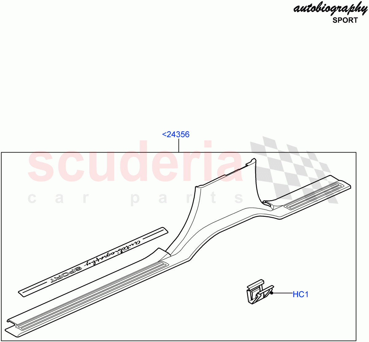 Side Trim(Autobiography Sales Badge)((V)FROMAA000001) of Land Rover Land Rover Range Rover Sport (2010-2013) [3.0 Diesel 24V DOHC TC]