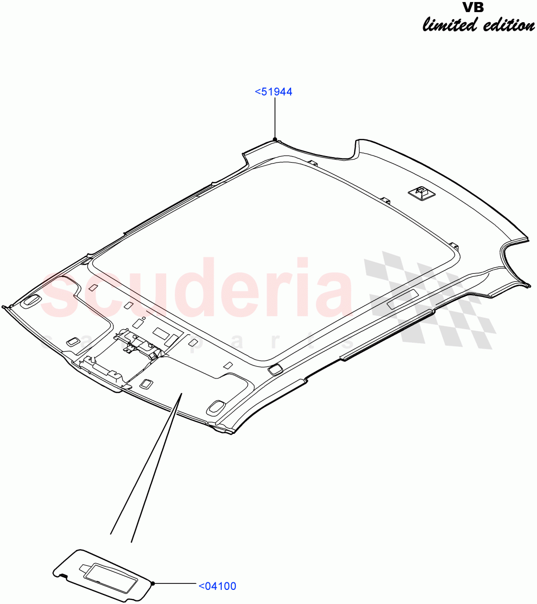 Headlining And Sun Visors(Victoria Beckham Limited Edition,Halewood (UK)) of Land Rover Land Rover Range Rover Evoque (2012-2018) [2.0 Turbo Diesel]