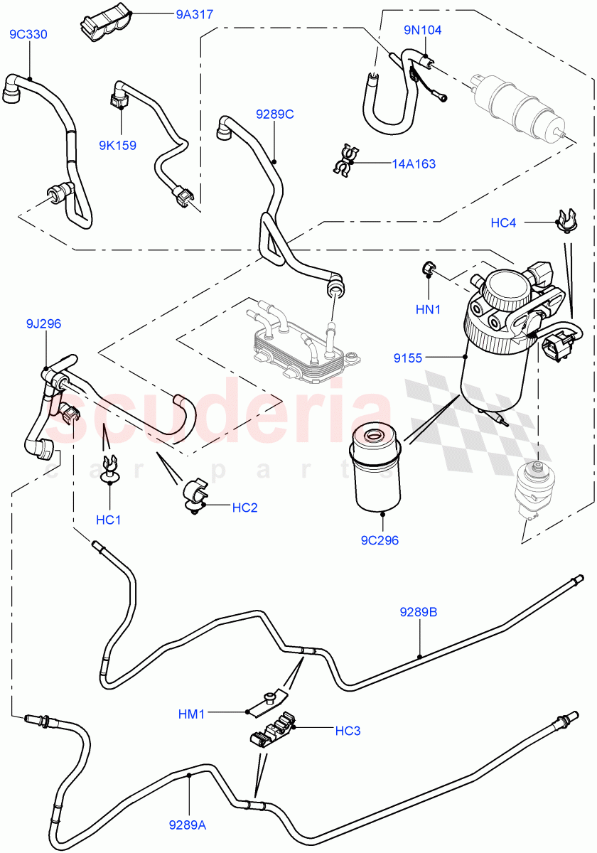 Fuel Lines(4.4L DOHC DITC V8 Diesel)((V)FROMBA000001) of Land Rover Land Rover Range Rover (2010-2012) [4.4 DOHC Diesel V8 DITC]