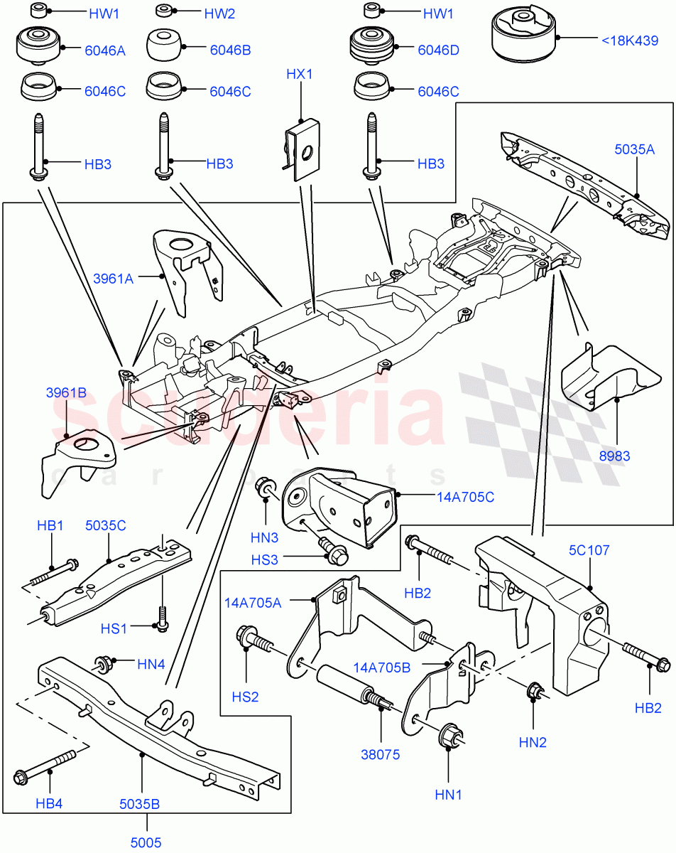 Chassis Frame ((V) TO9A999999) of Land Rover Land Rover Range Rover Sport (2005-2009) [2.7 Diesel V6]