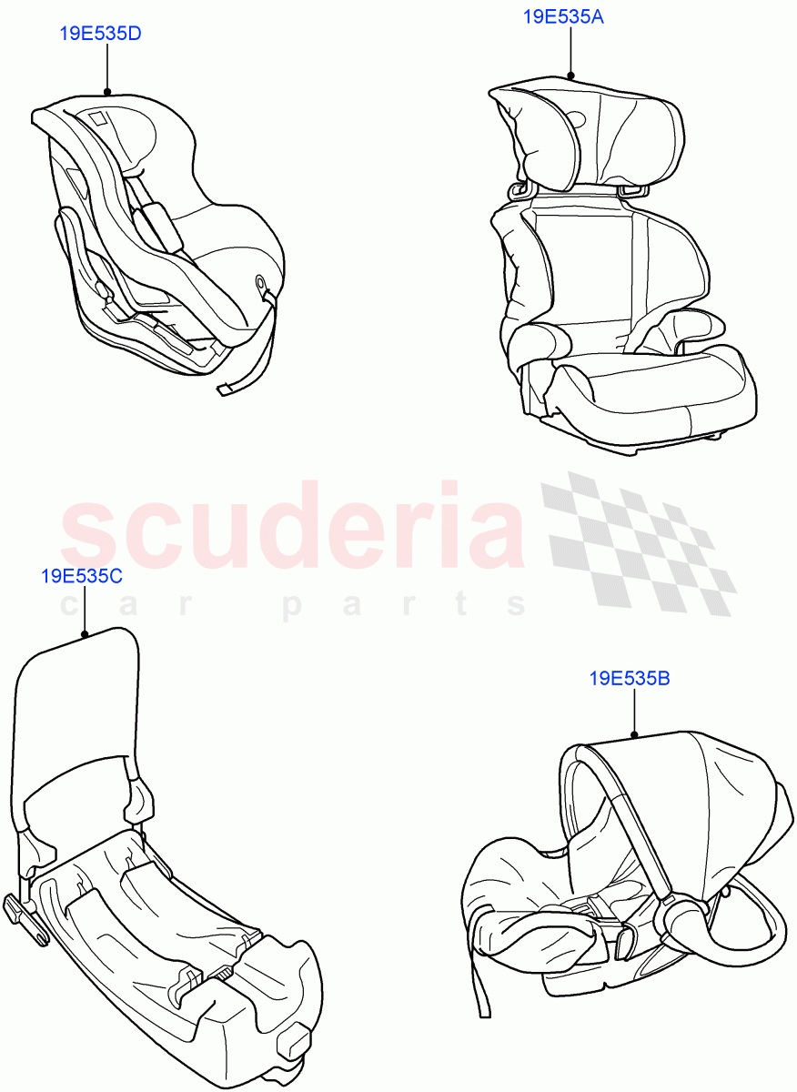 Child Seating(Accessory)(Halewood (UK),Itatiaia (Brazil)) of Land Rover Land Rover Discovery Sport (2015+) [2.0 Turbo Diesel]