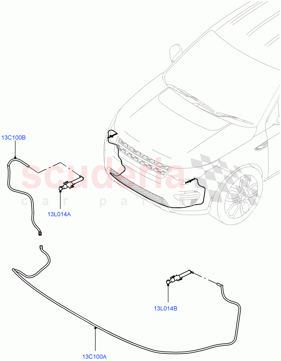 Headlamp Washer(Halewood (UK),With Headlamp Power Wash)((V)TOKH999999) of Land Rover Land Rover Discovery Sport (2015+) [2.0 Turbo Petrol AJ200P]