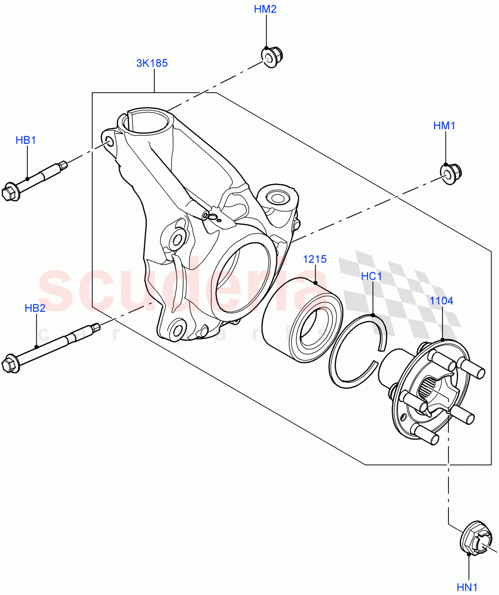 Front Knuckle And Hub(Itatiaia (Brazil))((V)FROMGT000001) of Land Rover Land Rover Discovery Sport (2015+) [2.2 Single Turbo Diesel]