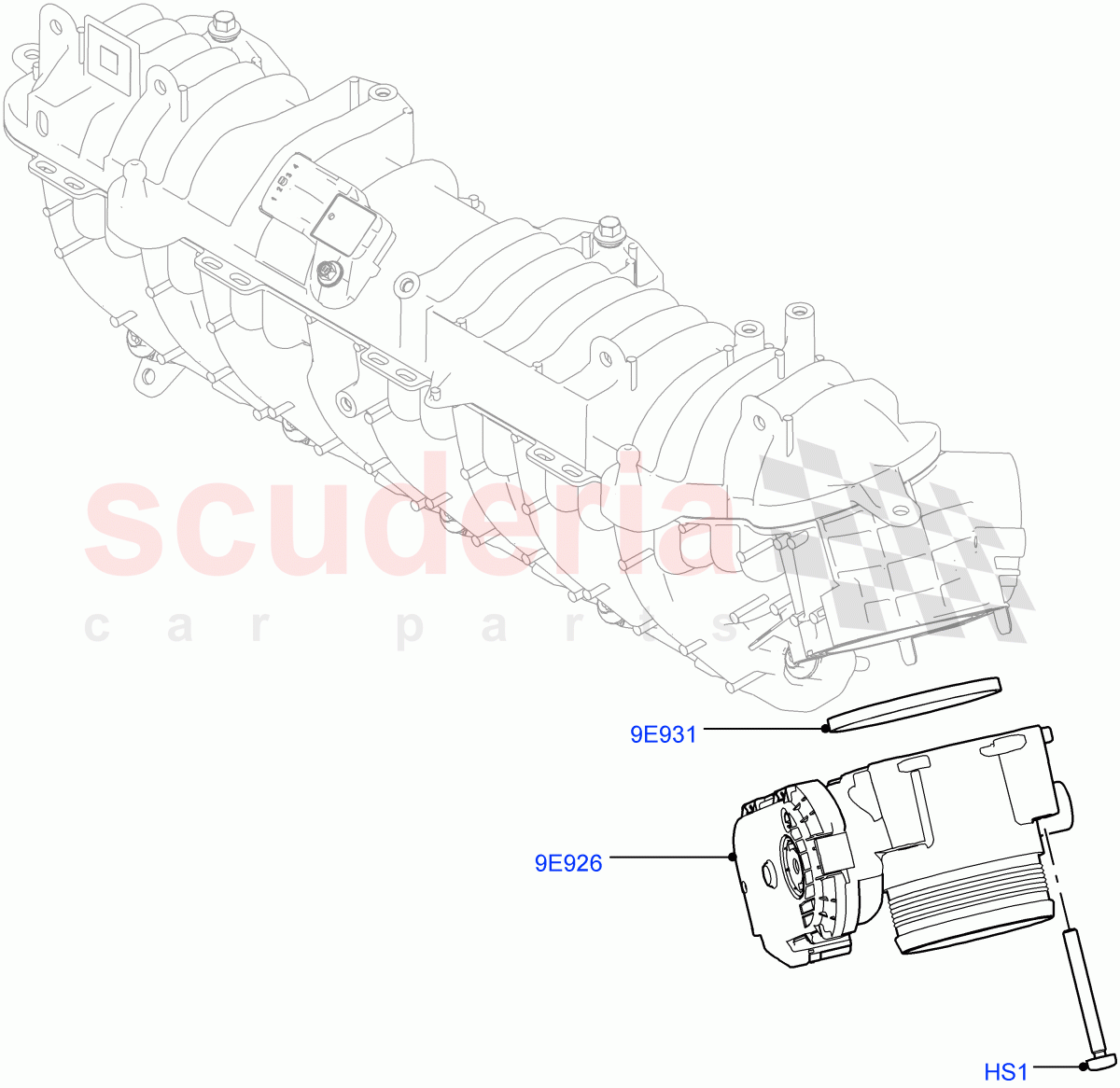 Throttle Housing(2.0L AJ20D4 Diesel Mid PTA,Halewood (UK),2.0L AJ20D4 Diesel LF PTA,2.0L AJ20D4 Diesel High PTA) of Land Rover Land Rover Range Rover Evoque (2019+) [2.0 Turbo Diesel]