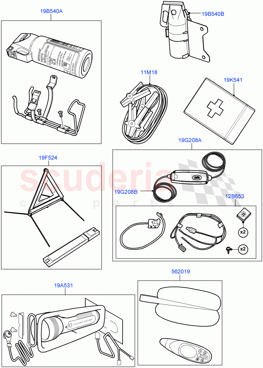 Emergency Equipment(Accessory)(Halewood (UK)) of Land Rover Land Rover Range Rover Evoque (2012-2018) [2.0 Turbo Diesel]