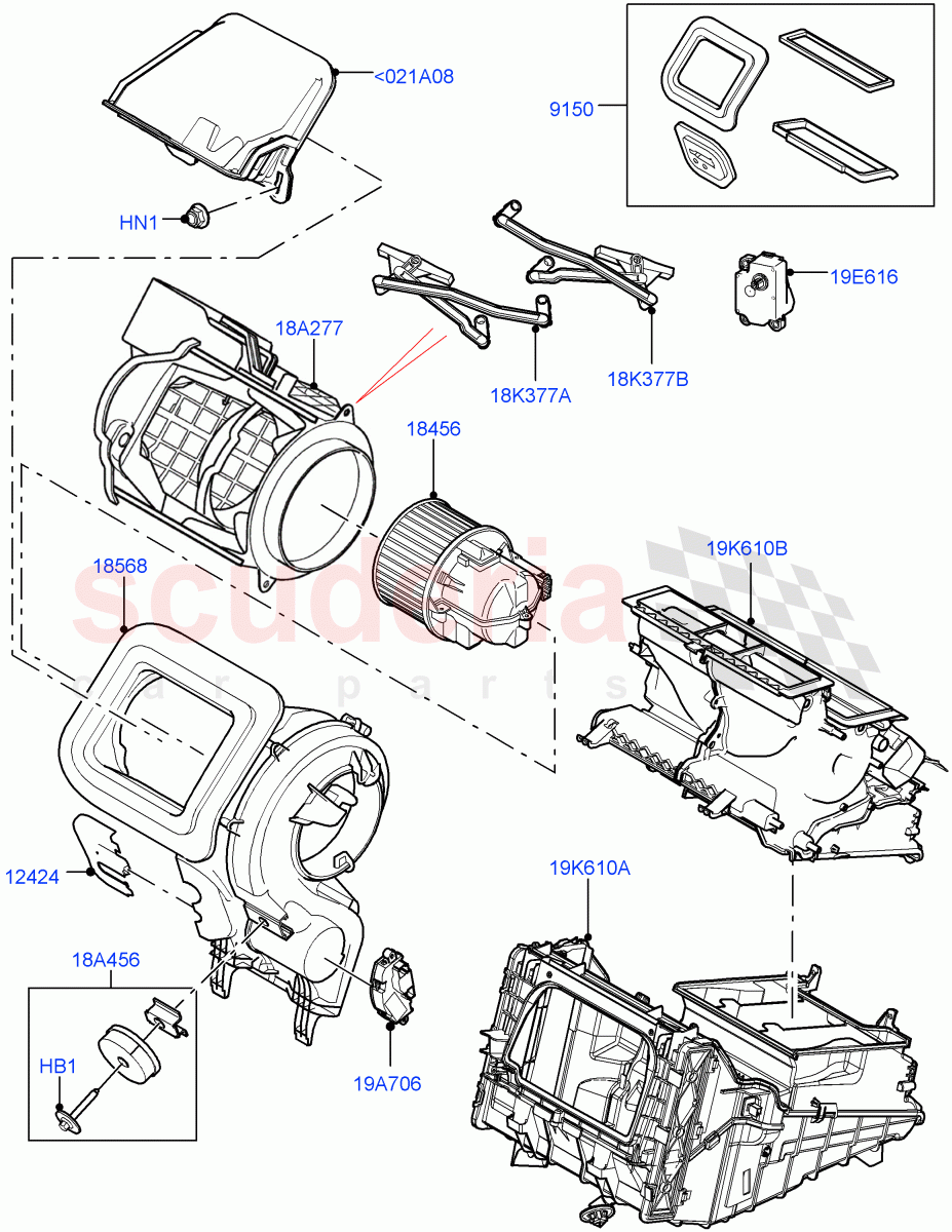 Heater/Air Cond.External Components(Main Unit)(Halewood (UK))((V)FROMLH000001) of Land Rover Land Rover Discovery Sport (2015+) [2.2 Single Turbo Diesel]