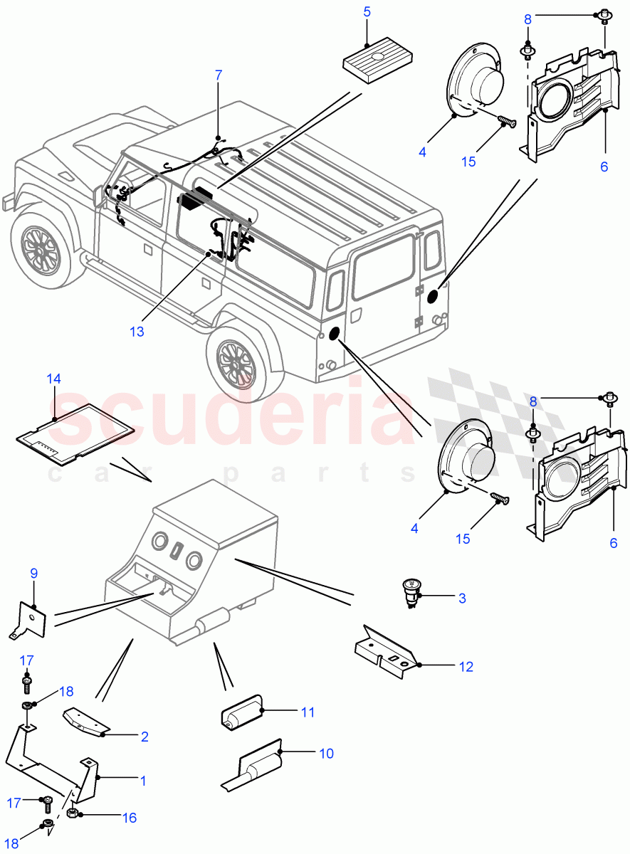 Speakers of Land Rover Land Rover Defender (2007-2016)