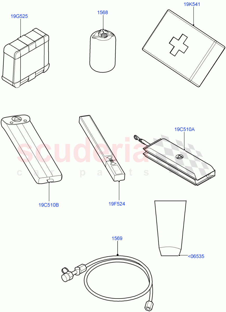 Emergency And Safety Equipment(Factory Fitted)(Halewood (UK)) of Land Rover Land Rover Range Rover Evoque (2019+) [2.0 Turbo Petrol AJ200P]