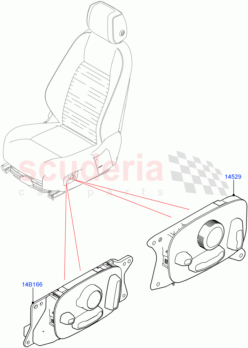 Switches(Seats)(Less Seat Adjuster,Halewood (UK),Seat Cushion Power Fore/Aft,Seat Cushion Power Height)((V)FROMLH000001) of Land Rover Land Rover Discovery Sport (2015+) [2.0 Turbo Diesel]