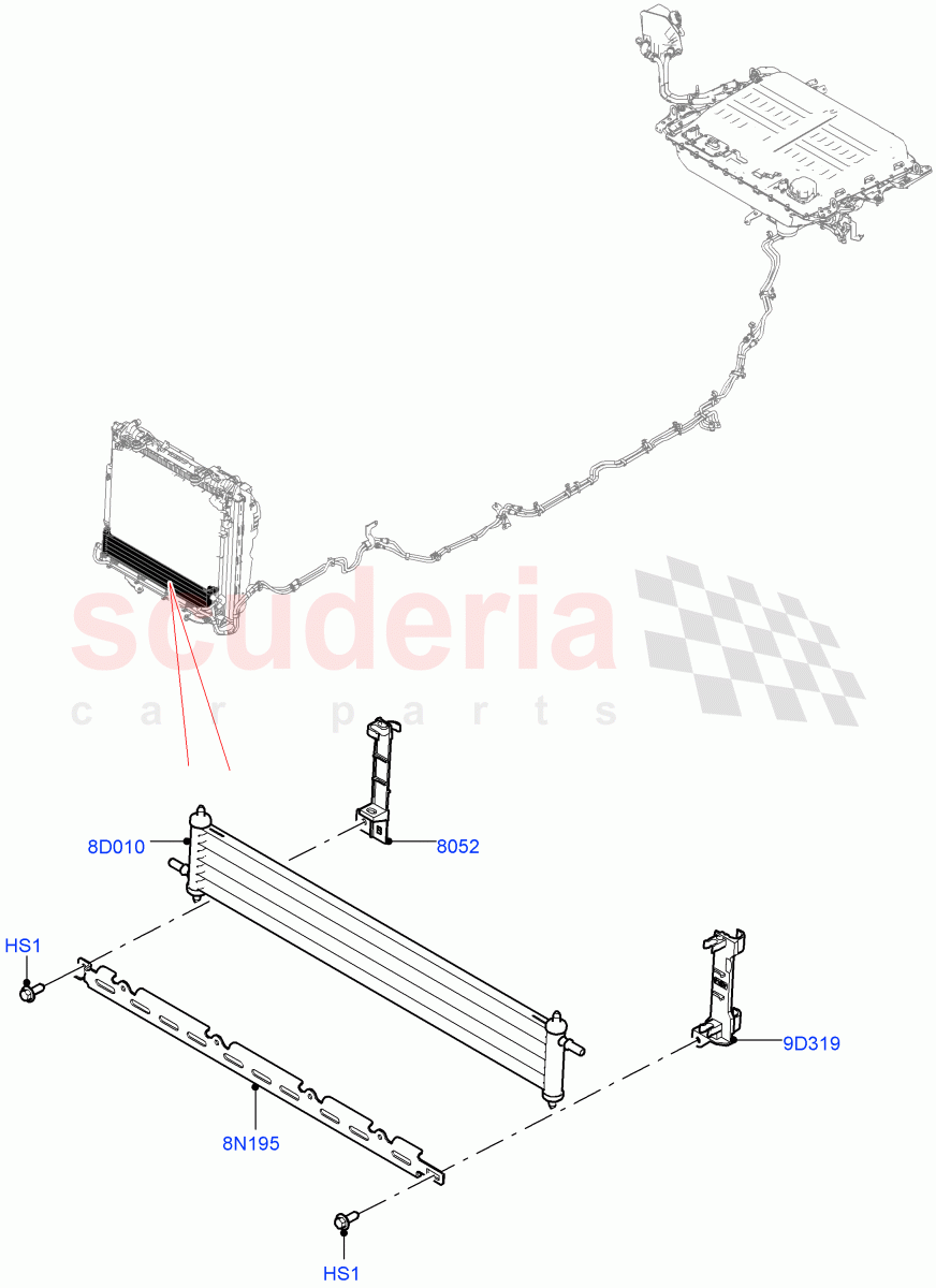 Cooling System - Traction battery(2.0L AJ200P Hi PHEV)((V)FROMJA000001) of Land Rover Land Rover Range Rover (2012-2021) [2.0 Turbo Petrol AJ200P]