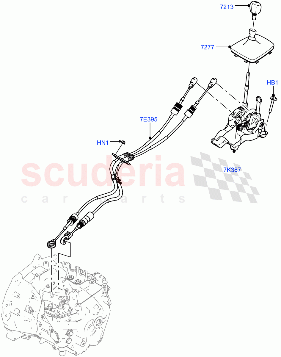Gear Change Lever - Manual Trans (6 Speed Manual Trans BG6) ((V) FROMKH000001) of Land Rover Land Rover Discovery Sport (2015+) [2.0 Turbo Petrol AJ200P]