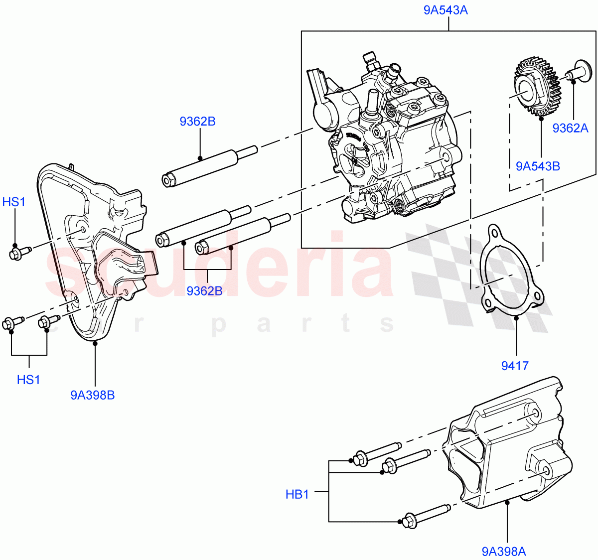 Fuel Injection Pump - Diesel(3.6L V8 32V DOHC EFi Diesel Lion)((V)FROMAA000001) of Land Rover Land Rover Range Rover (2010-2012) [3.6 V8 32V DOHC EFI Diesel]