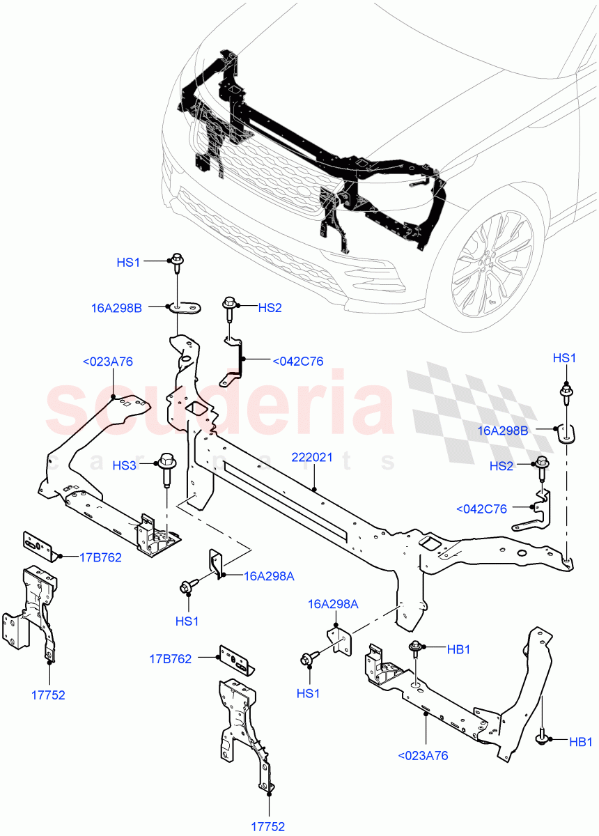 Front Panels, Aprons & Side Members(Front Panel) of Land Rover Land Rover Range Rover Velar (2017+) [2.0 Turbo Diesel]