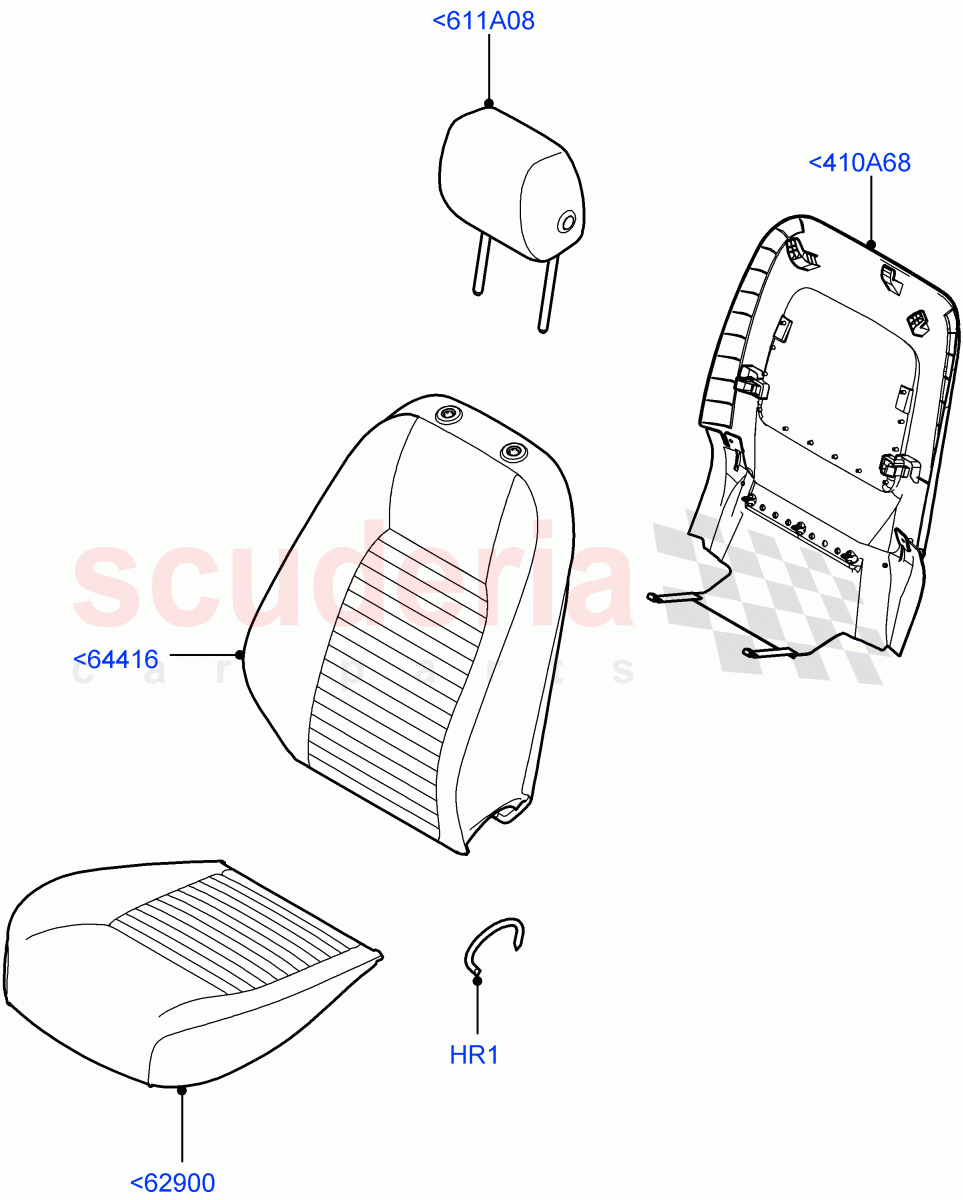 Front Seat Covers (Taurus Leather Perforated, Itatiaia (Brazil)) ((V) FROMGT000001) of Land Rover Land Rover Discovery Sport (2015+) [2.2 Single Turbo Diesel]