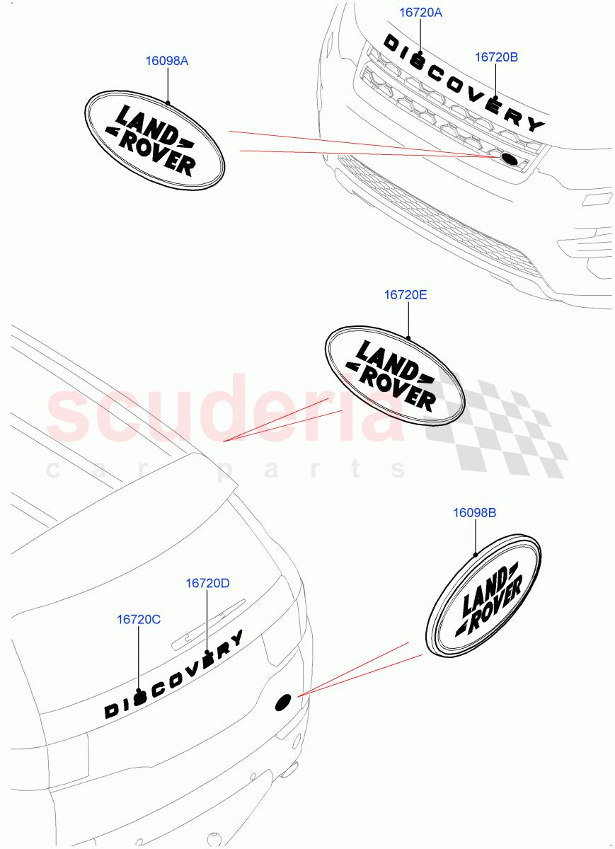 Name Plates(Itatiaia (Brazil))((V)FROMGT000001) of Land Rover Land Rover Discovery Sport (2015+) [2.2 Single Turbo Diesel]