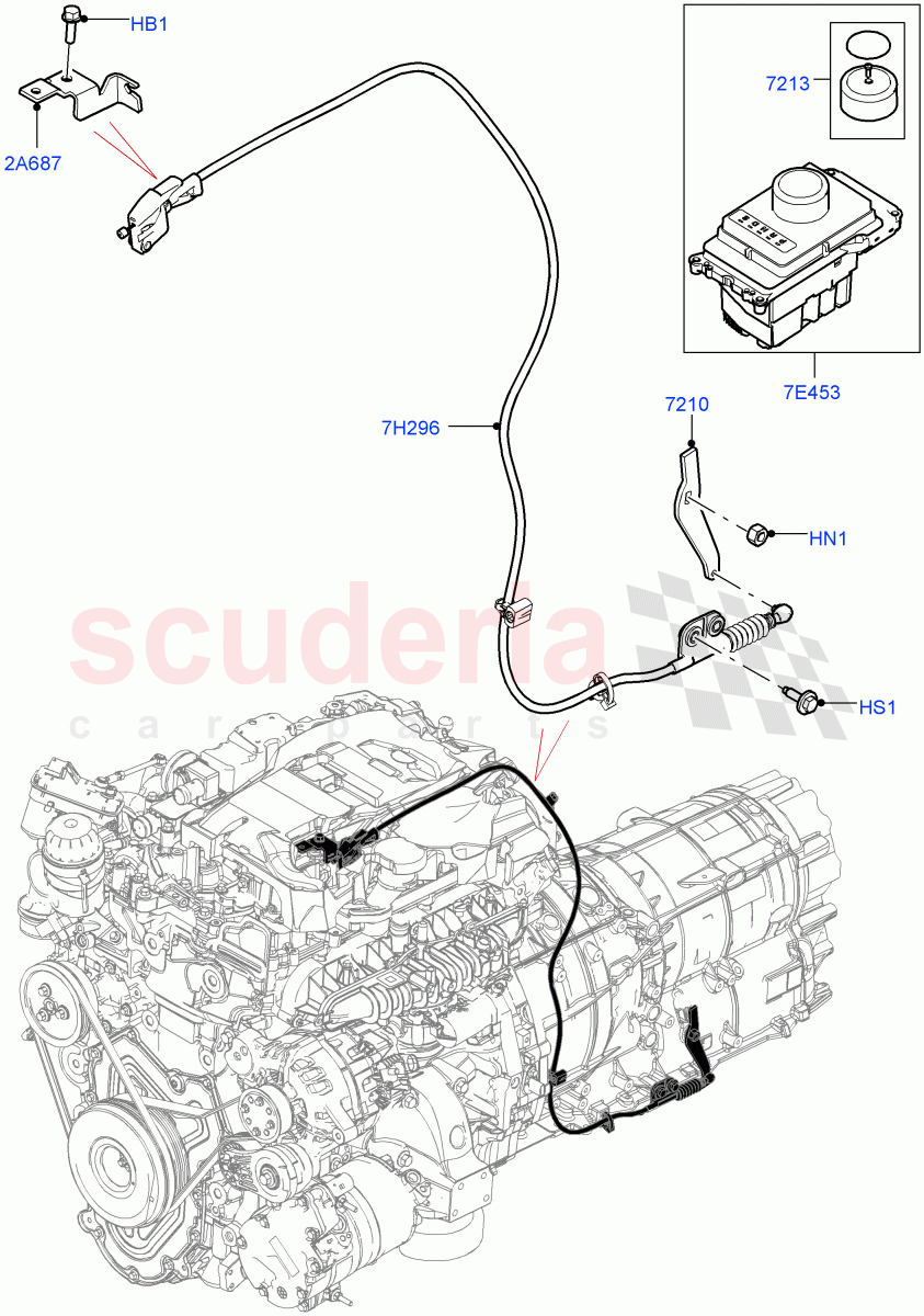 Gear Change-Automatic Transmission (Nitra Plant Build) (2.0L I4 High DOHC AJ200 Petrol, 8 Speed Auto Trans ZF 8HP45) ((V) FROMK2000001) of Land Rover Land Rover Discovery 5 (2017+) [3.0 Diesel 24V DOHC TC]