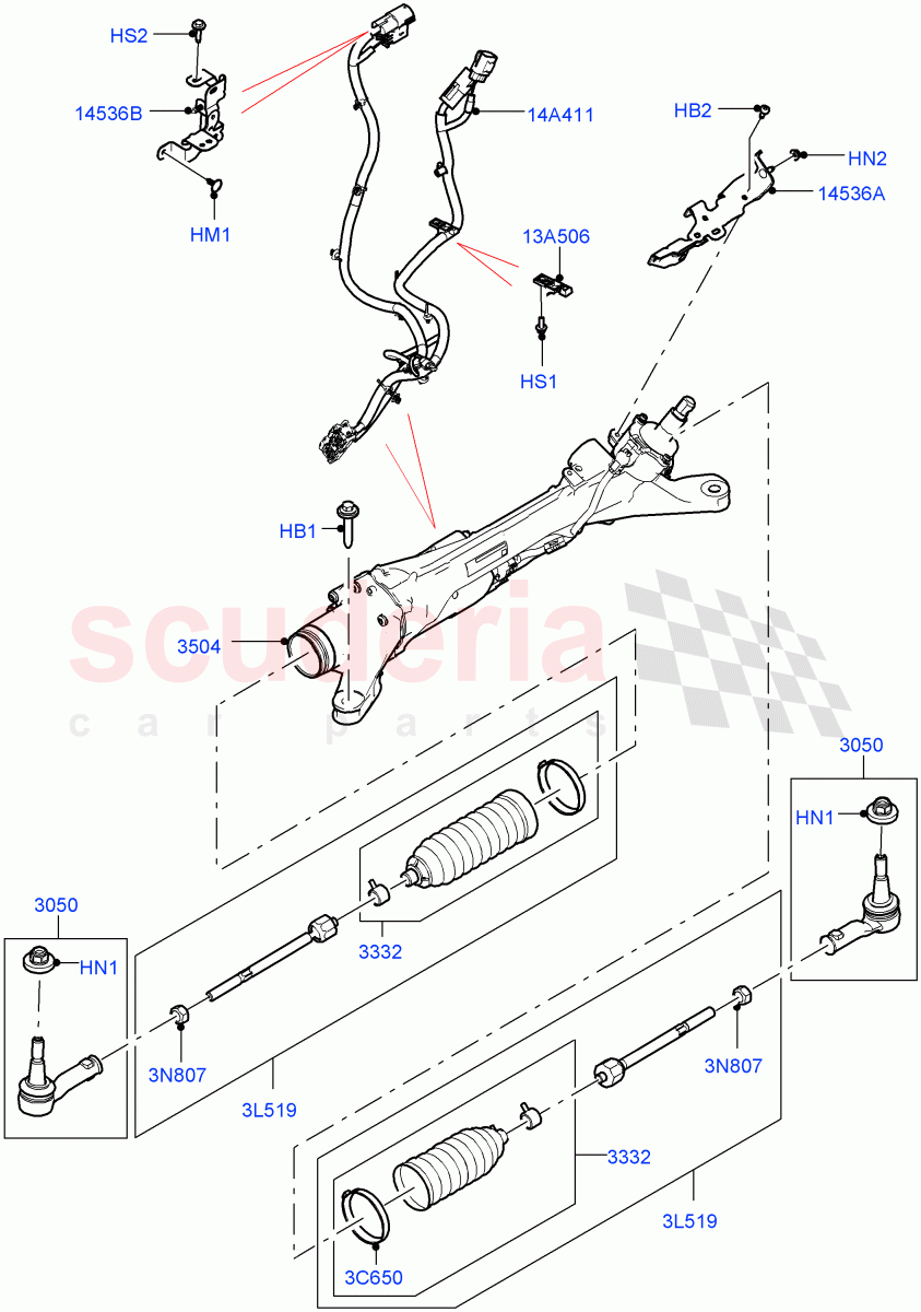 Steering Gear(Front)(RHD) of Land Rover Land Rover Range Rover (2022+) [4.4 V8 Turbo Petrol NC10]