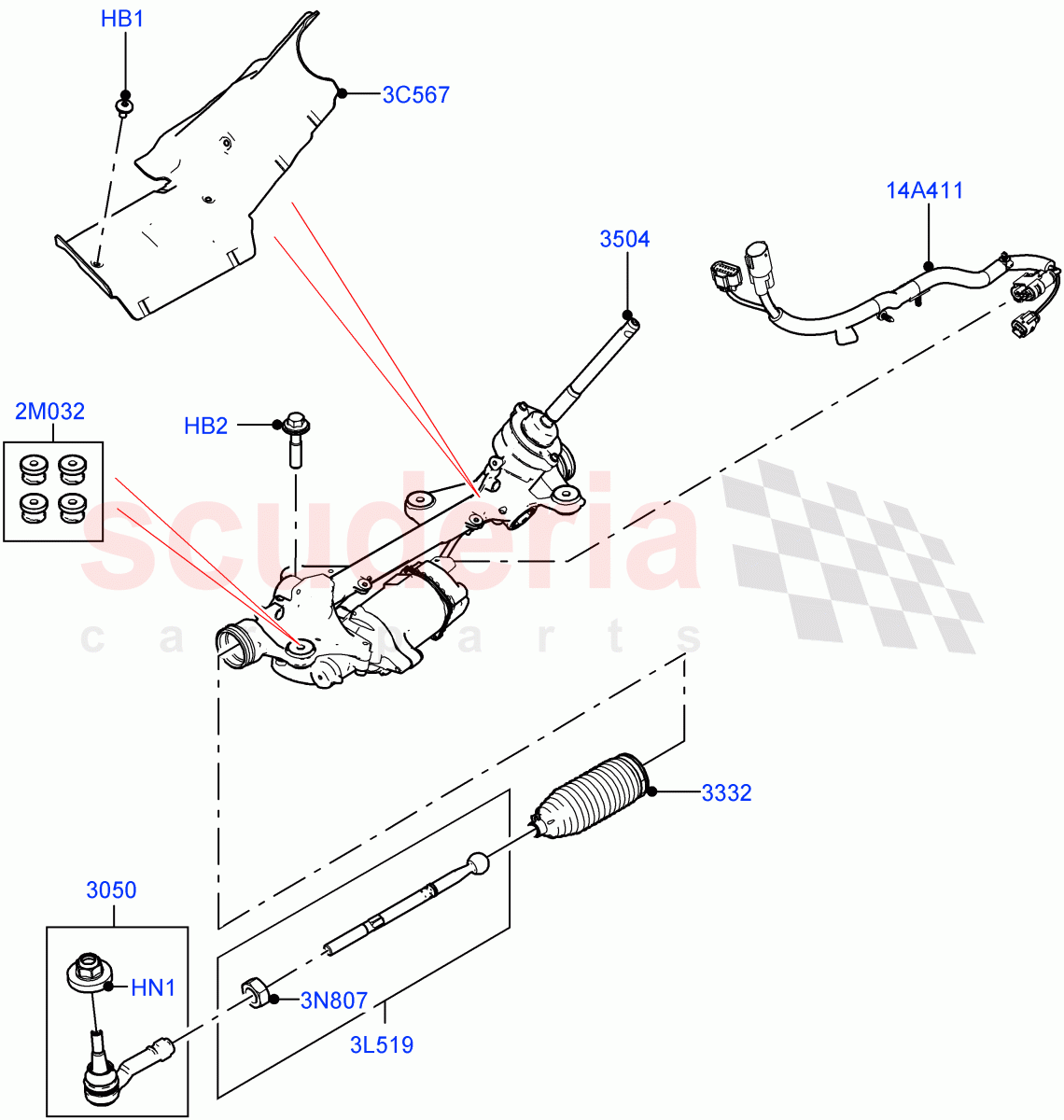 Steering Gear (Changsu (China)) ((V) FROMKG446857) of Land Rover Land Rover Discovery Sport (2015+) [2.0 Turbo Diesel AJ21D4]