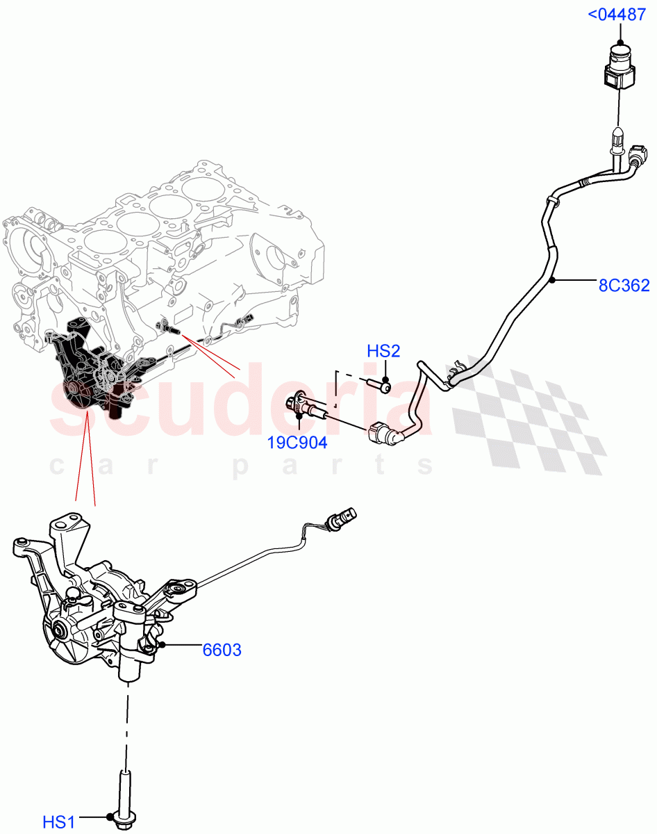 Vacuum Control And Air Injection(2.0L I4 Mid DOHC AJ200 Petrol)((V)FROMMA000001) of Land Rover Land Rover Range Rover Velar (2017+) [2.0 Turbo Petrol AJ200P]