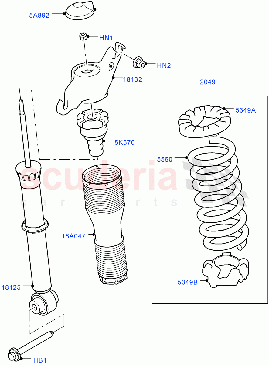 Rear Springs And Shock Absorbers (Changsu (China)) ((V) FROMFG000001) of Land Rover Land Rover Discovery Sport (2015+) [2.2 Single Turbo Diesel]