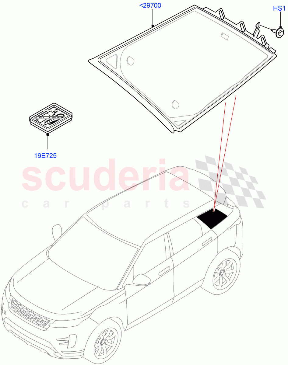 Quarter Windows(Halewood (UK)) of Land Rover Land Rover Range Rover Evoque (2019+) [2.0 Turbo Petrol AJ200P]