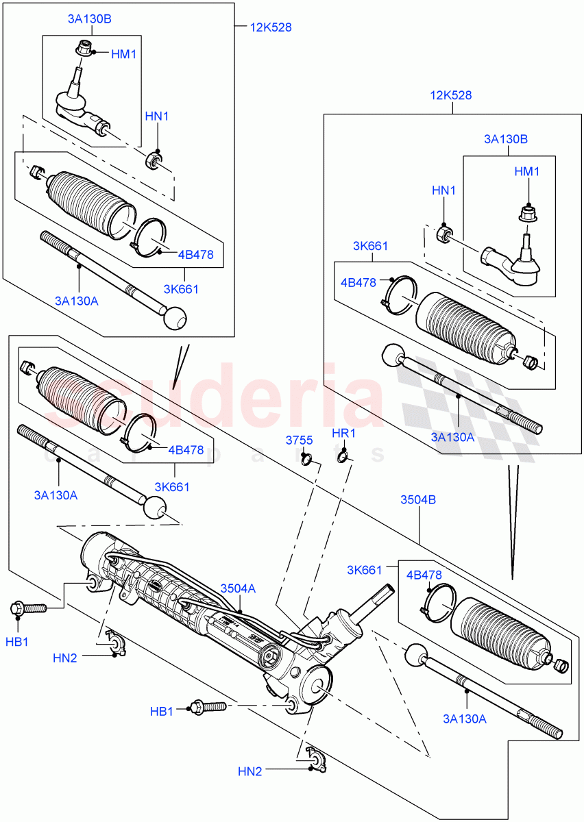 Steering Gear (LHD) ((V) FROMAA000001) of Land Rover Land Rover Discovery 4 (2010-2016) [2.7 Diesel V6]