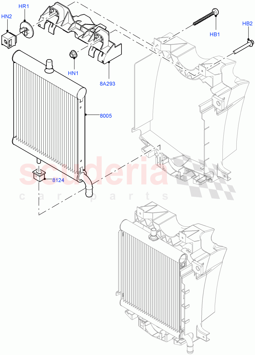 Radiator/Coolant Overflow Container(Nitra Plant Build, Auxiliary Unit)(3.0 V6 D Low MT ROW,3.0 V6 D Gen2 Mono Turbo,3.0 V6 D Gen2 Twin Turbo)((V)FROMK2000001) of Land Rover Land Rover Discovery 5 (2017+) [3.0 Diesel 24V DOHC TC]